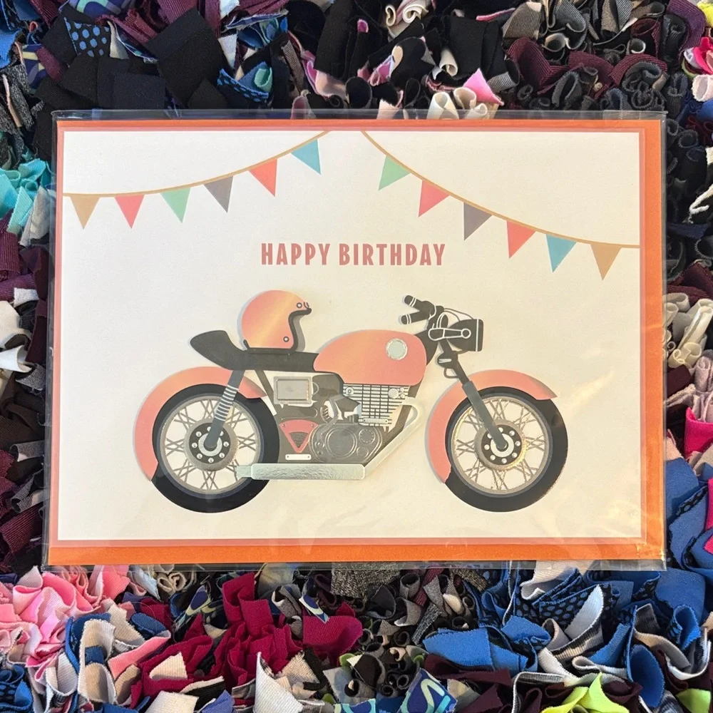 🆕Papyrus Motorcycle Birthday Greeting Card
